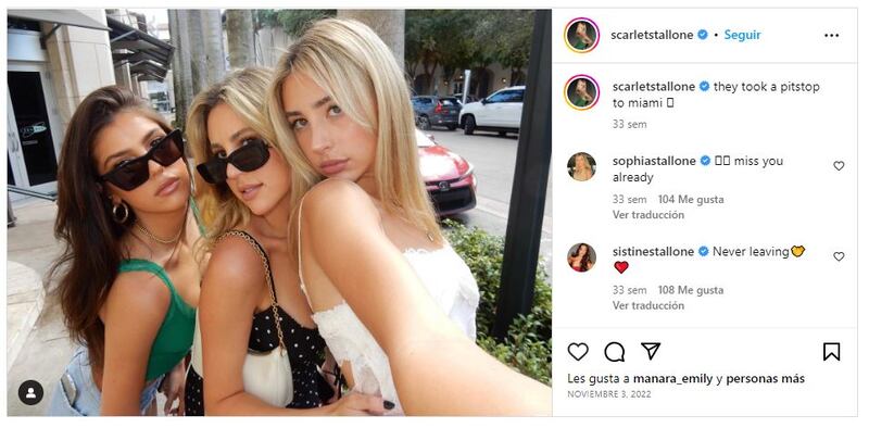 Las hermanas Stallone tienen muchas cosas en común